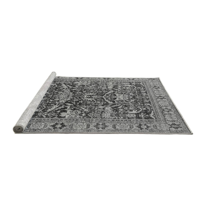 Sideview of Machine Washable Oriental Gray Traditional Rug, wshurb2299gry
