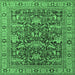 Square Oriental Emerald Green Traditional Rug, urb2299emgrn