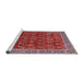 Sideview of Machine Washable Industrial Modern Red Rug, wshurb2300