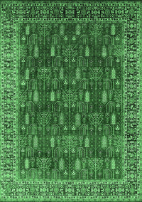 Oriental Emerald Green Traditional Rug, urb2300emgrn