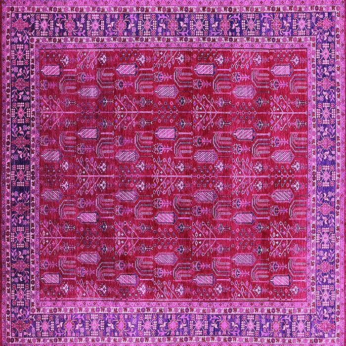 Square Oriental Pink Traditional Rug, urb2300pnk