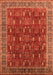 Machine Washable Oriental Orange Traditional Area Rugs, wshurb2300org