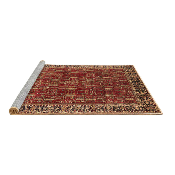 Sideview of Machine Washable Oriental Brown Traditional Rug, wshurb2300brn
