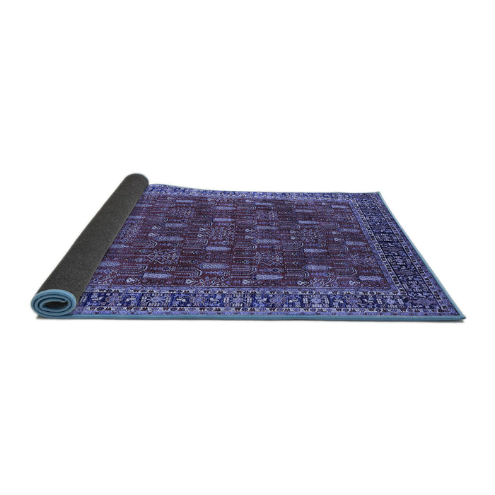 Sideview of Oriental Blue Traditional Rug, urb2300blu