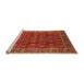 Sideview of Machine Washable Oriental Orange Traditional Area Rugs, wshurb2300org