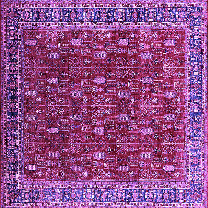 Square Oriental Purple Traditional Rug, urb2300pur