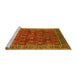 Sideview of Machine Washable Oriental Yellow Traditional Rug, wshurb2300yw