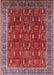 Machine Washable Industrial Modern Red Rug, wshurb2300