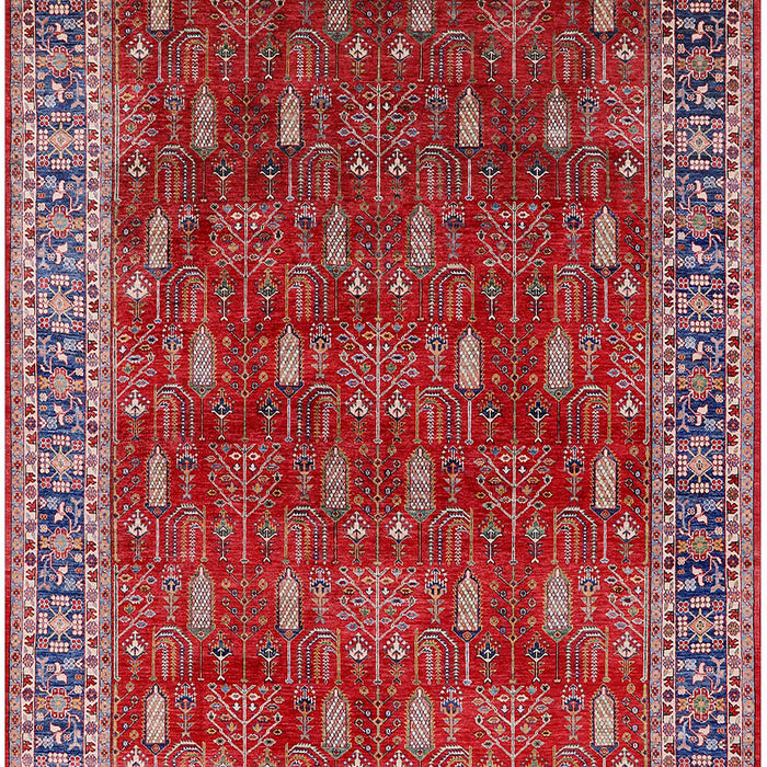 Machine Washable Industrial Modern Red Rug, wshurb2300