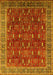 Machine Washable Oriental Yellow Traditional Rug, wshurb2300yw