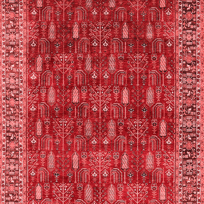 Machine Washable Oriental Red Traditional Rug, wshurb2300red