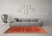 Machine Washable Oriental Orange Traditional Area Rugs in a Living Room, wshurb2300org