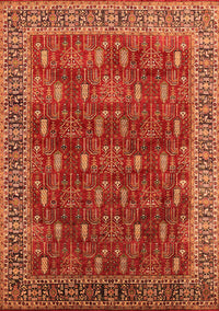 Oriental Orange Traditional Rug, urb2300org