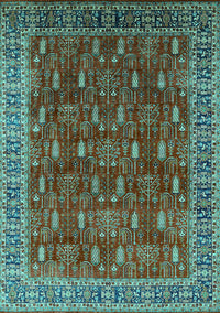 Oriental Turquoise Traditional Rug, urb2300turq