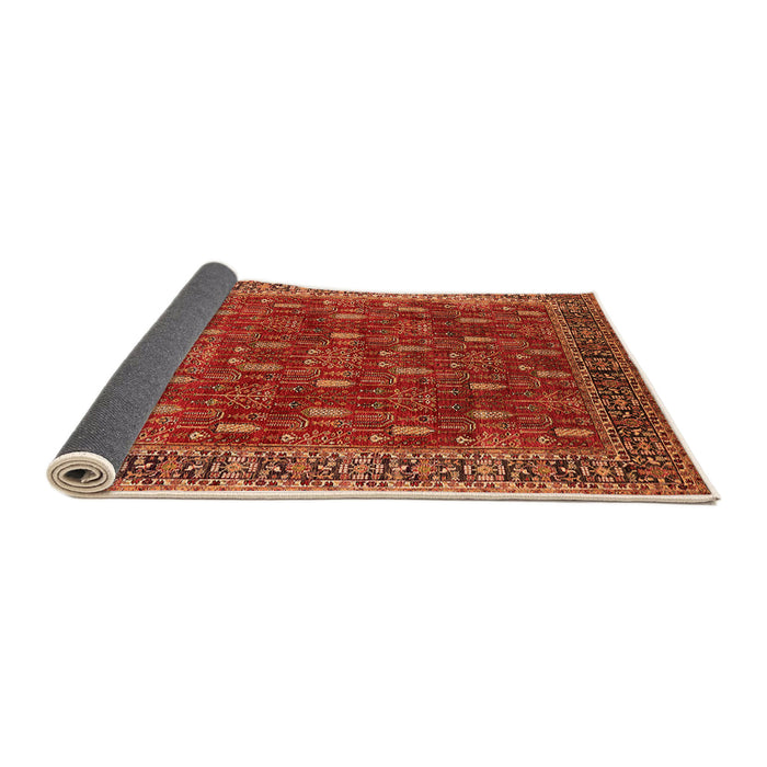 Sideview of Oriental Orange Traditional Rug, urb2300org