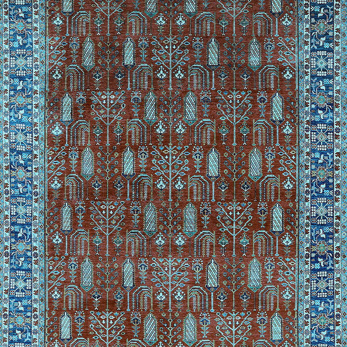 Oriental Light Blue Traditional Rug, urb2300lblu