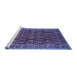 Sideview of Machine Washable Oriental Blue Traditional Rug, wshurb2300blu