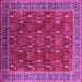 Square Machine Washable Oriental Pink Traditional Rug, wshurb2300pnk