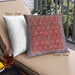Front View of Mid-Century Modern Urban Square Red Throw Pillow, 18 inch by 18 inch, pwurb2300