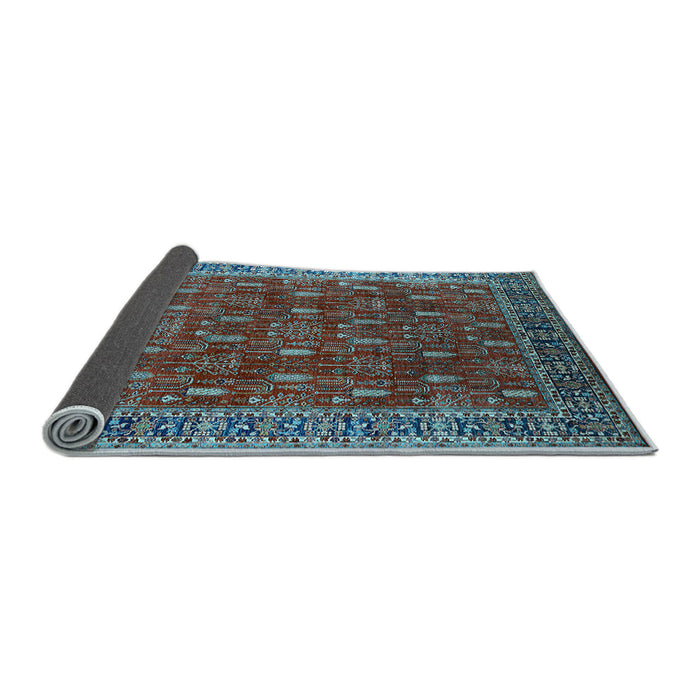 Sideview of Oriental Light Blue Traditional Rug, urb2300lblu