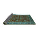 Sideview of Oriental Turquoise Traditional Rug, urb2300turq