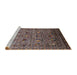 Sideview of Machine Washable Industrial Modern Bakers Brown Rug, wshurb2301