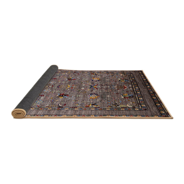 Sideview of Mid-Century Modern Bakers Brown Oriental Rug, urb2301