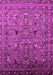 Machine Washable Oriental Pink Industrial Rug, wshurb2301pnk