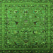 Square Oriental Green Industrial Rug, urb2301grn