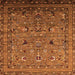 Square Oriental Orange Industrial Rug, urb2301org