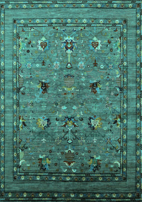 Oriental Turquoise Industrial Rug, urb2301turq