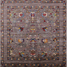 Square Machine Washable Industrial Modern Bakers Brown Rug, wshurb2301