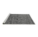 Sideview of Machine Washable Oriental Gray Industrial Rug, wshurb2301gry