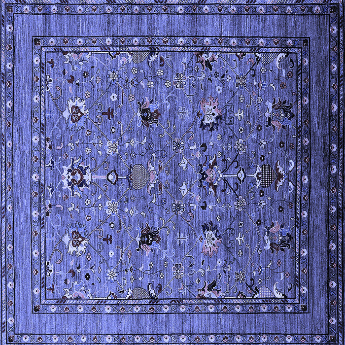 Square Oriental Blue Industrial Rug, urb2301blu