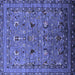 Square Oriental Blue Industrial Rug, urb2301blu