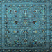 Square Oriental Light Blue Industrial Rug, urb2301lblu