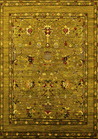 Oriental Yellow Industrial Rug, urb2301yw