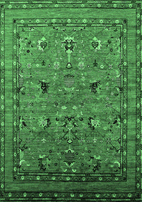 Oriental Emerald Green Industrial Rug, urb2301emgrn