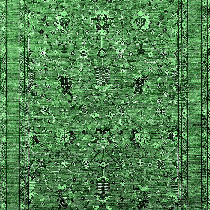 Oriental Emerald Green Industrial Rug, urb2301emgrn