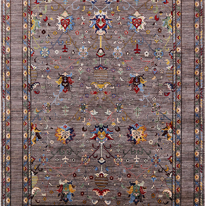 Mid-Century Modern Bakers Brown Oriental Rug, urb2301