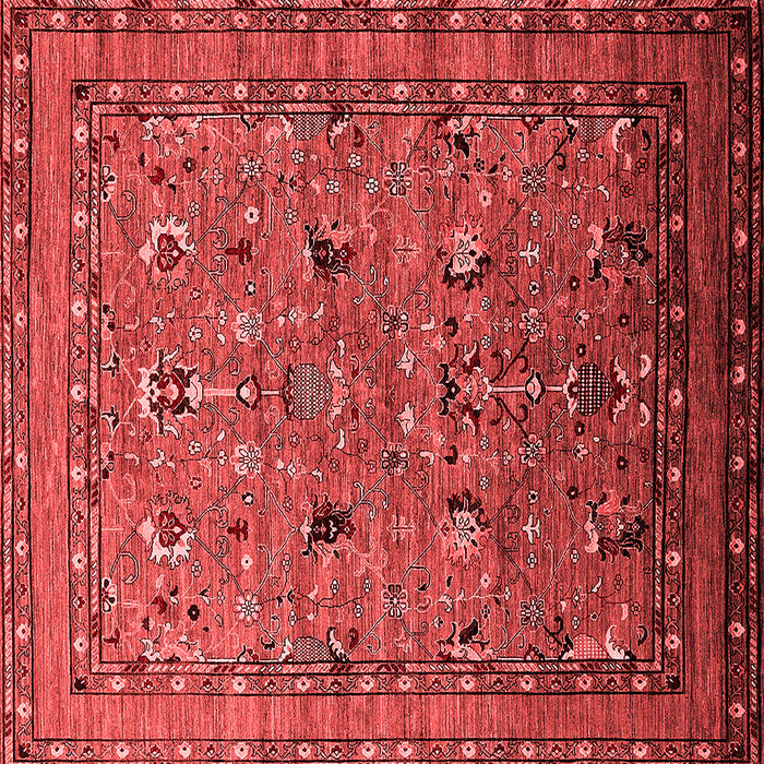 Machine Washable Oriental Red Industrial Rug, wshurb2301red