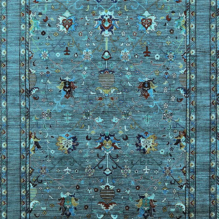 Oriental Light Blue Industrial Rug, urb2301lblu