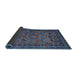 Sideview of Mid-Century Modern Blue Oriental Rug, urb2302