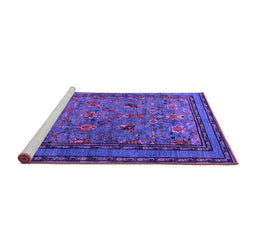 Sideview of Machine Washable Oriental Purple Traditional Area Rugs, wshurb2302pur