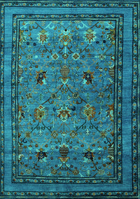 Oriental Turquoise Traditional Rug, urb2302turq