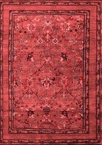 Oriental Red Traditional Rug, urb2302red