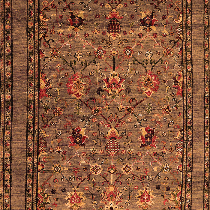 Machine Washable Oriental Orange Traditional Area Rugs, wshurb2302org
