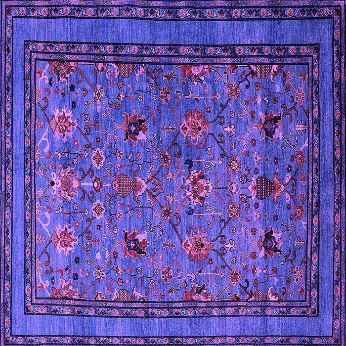 Square Oriental Purple Traditional Rug, urb2302pur