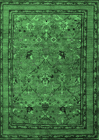 Oriental Emerald Green Traditional Rug, urb2302emgrn