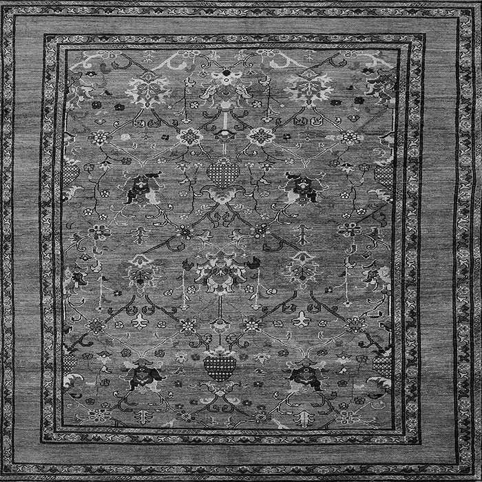 Square Oriental Gray Traditional Rug, urb2302gry